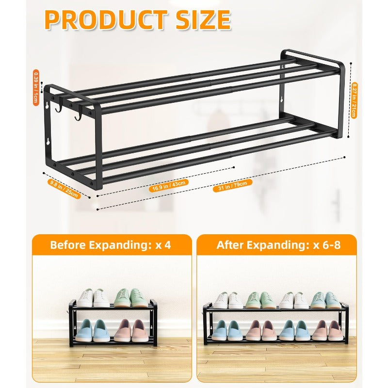 Wall Mounted Shoe Rack 16. 9\