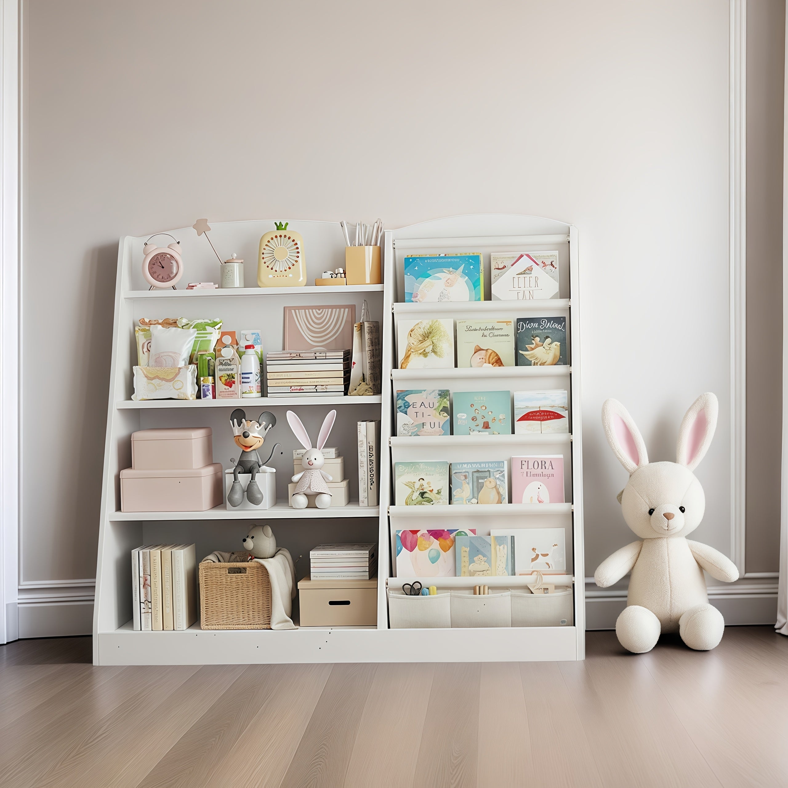 Multi Functional Children's Bookshelf Storage Cabinet, Scattered Book And Toy Storage Rack, Storage Organizer, Six Story Display Cabinet with Bookshelf, Bedroom, Living Room, Game Room, Small Room, Kindergarten, School Storage Rack, Newspaper Rack