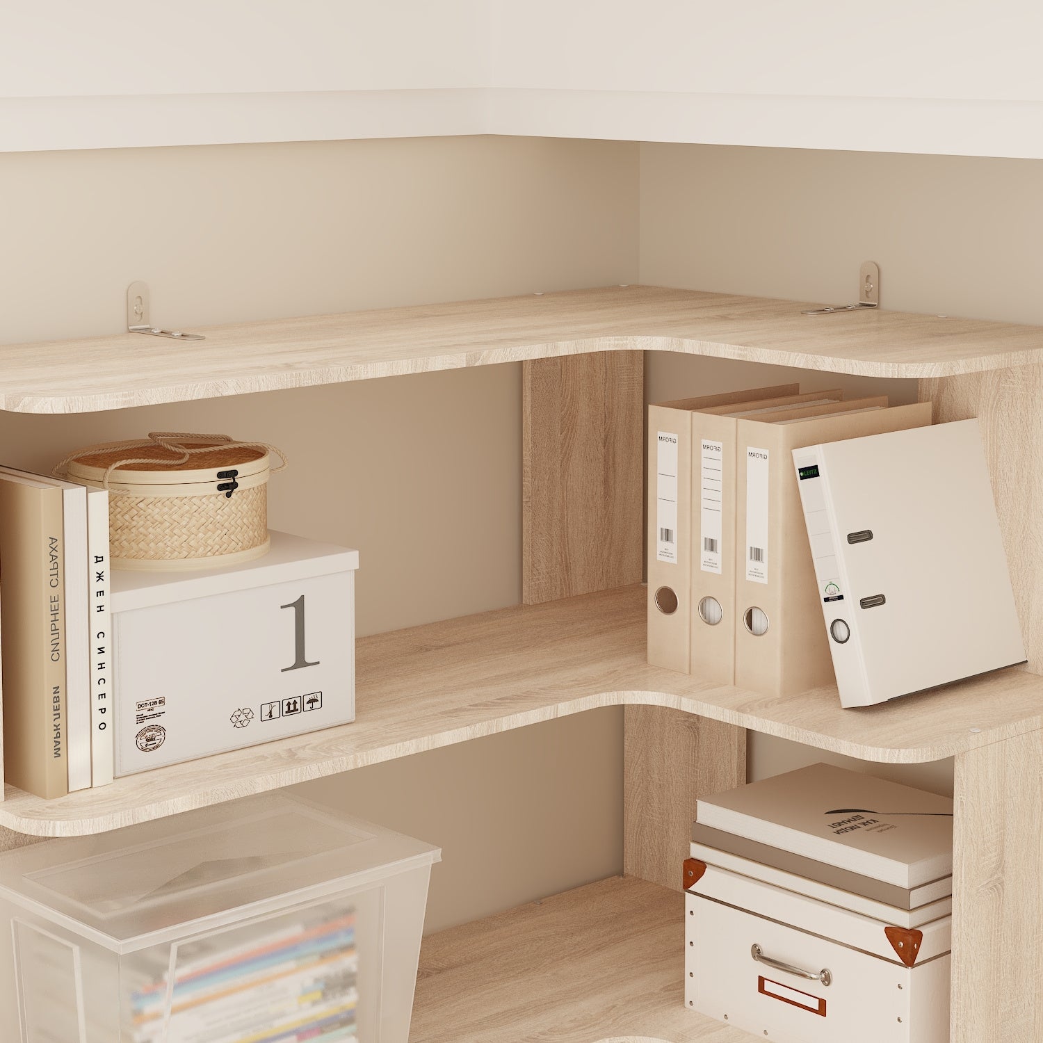 81.9'' Tall Modern 6-Tier Bookshelf - Heavy-Duty Freestanding Bookcase Suitable for Home Office, Living Room, Study - Easy Assembly with Wood Color, Spacious Tall Display Shelves, Design