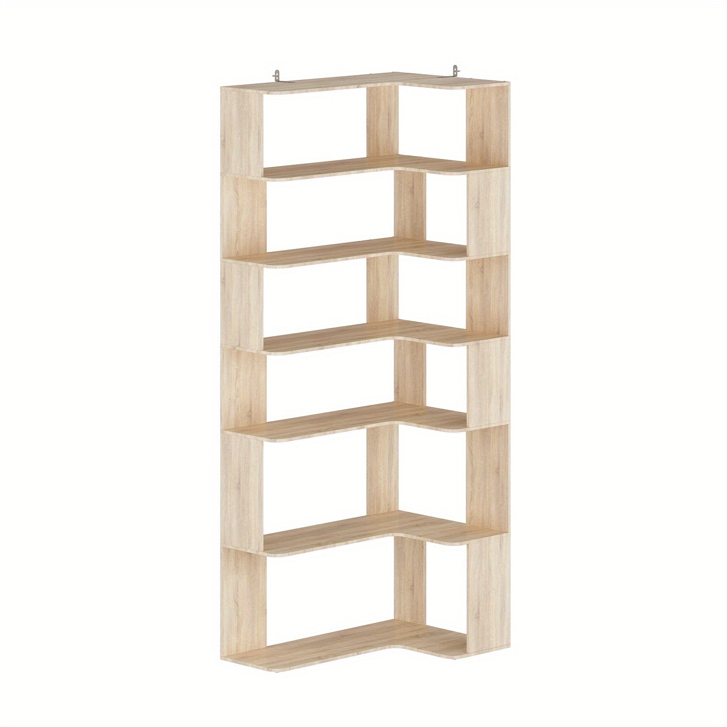 81.9'' Tall Modern 6-Tier Bookshelf - Heavy-Duty Freestanding Bookcase Suitable for Home Office, Living Room, Study - Easy Assembly with Wood Color, Spacious Tall Display Shelves, Design